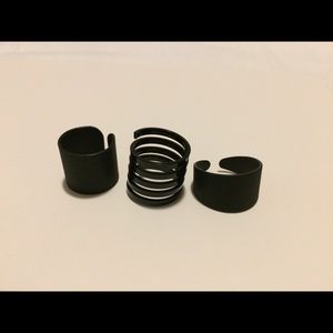 Black 3 Ring Set